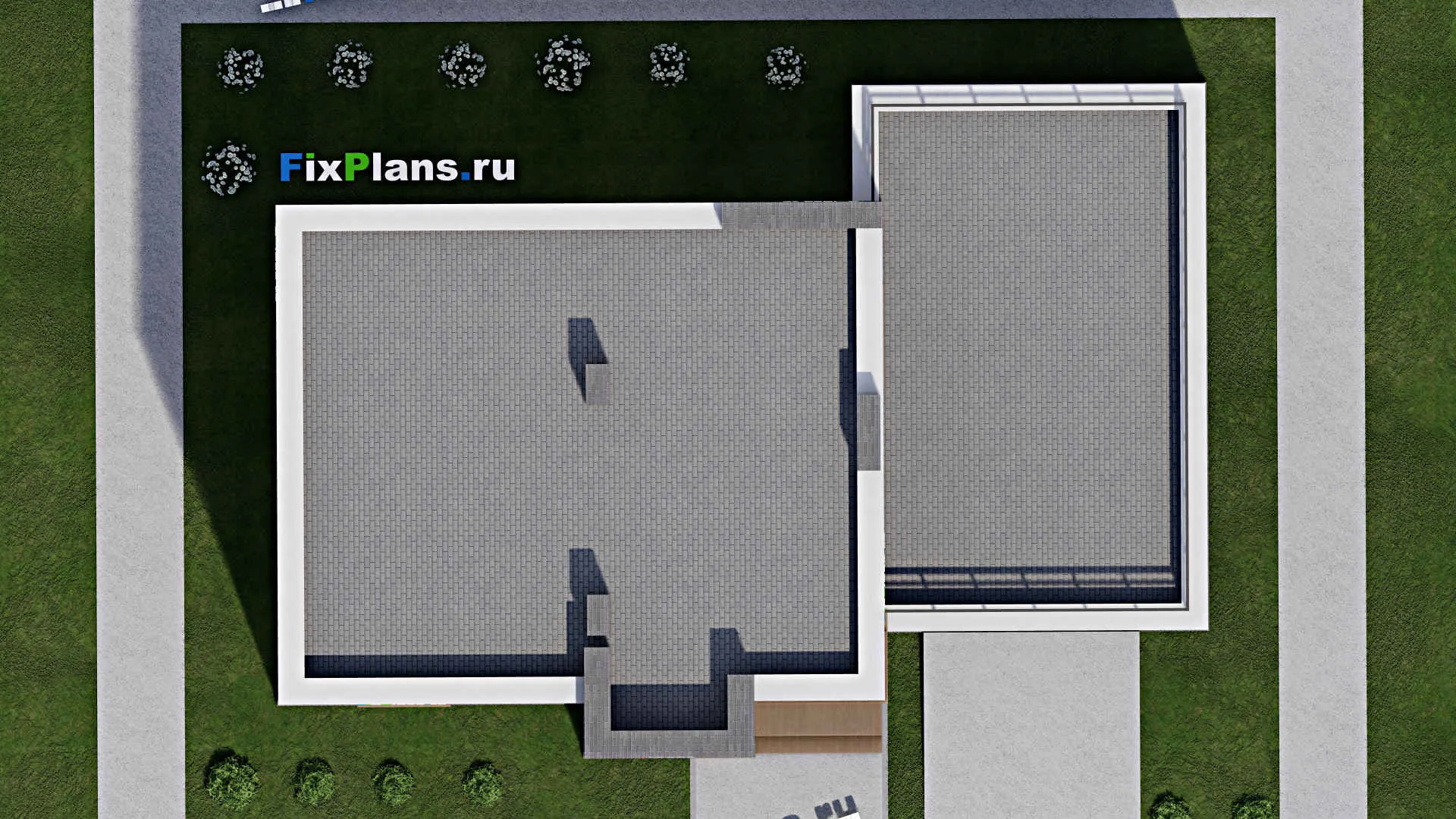 F-2969 - Проект двухэтажного дома 12 на 16, площадью 220 м² с террасой, гаражом на 2 машины и 3 спальнями