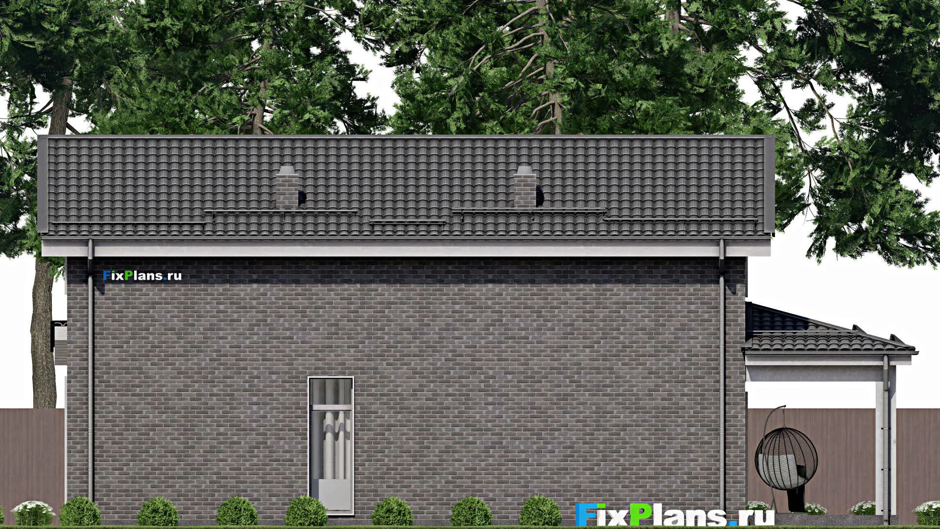 F-2564 - Проект дома с мансардой 9 на 14, площадью 170 м² с террасой и 3 спальнями