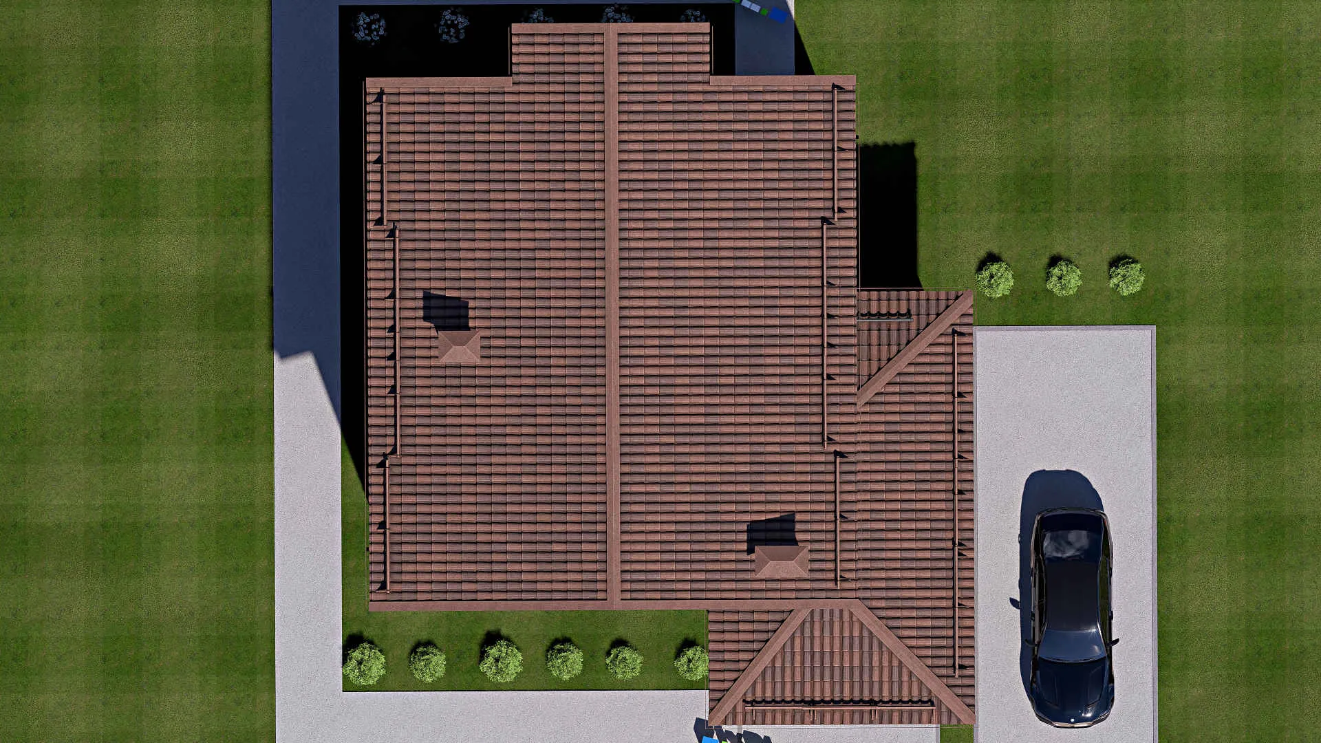 F-12428 - Проект дома с мансардой 13 на 15, площадью 170 м² с 5 спальнями