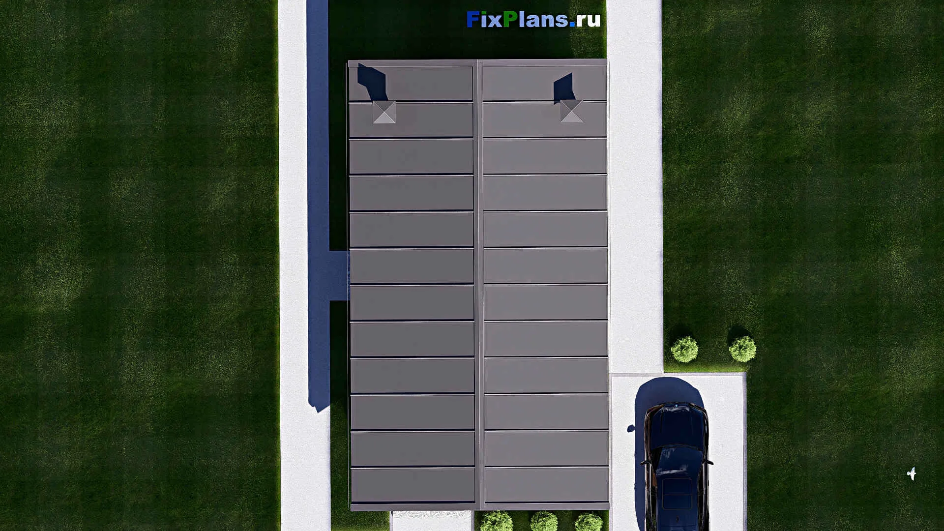 F-18764 - Проект бани 7 на 13, площадью 60 м² с комнатой отдыха, бассейном и санузлом