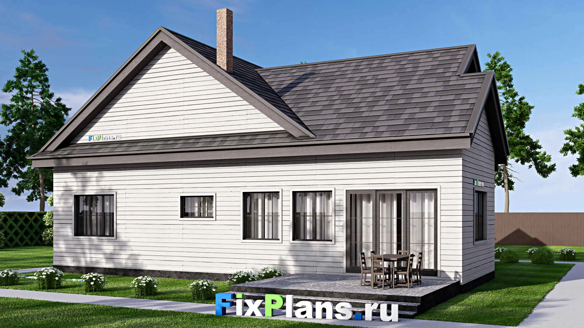 F-16262 - Проект дома с мансардой 16 на 18, площадью 310 м² с 2 спальнями