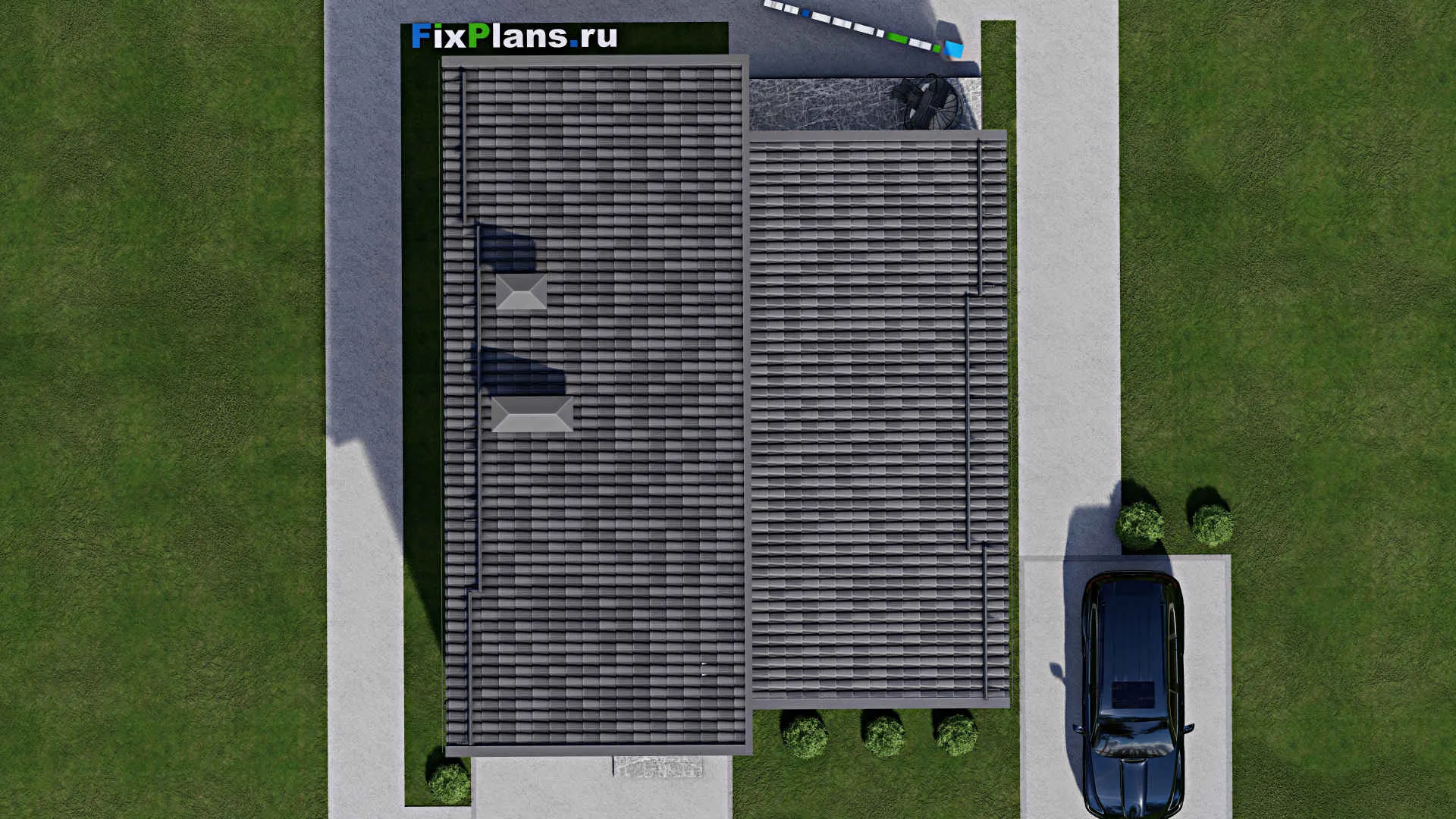 F-8639 - Проект дома с мансардой 11 на 13, площадью 130 м² с террасой, вторым светом и 3 спальнями