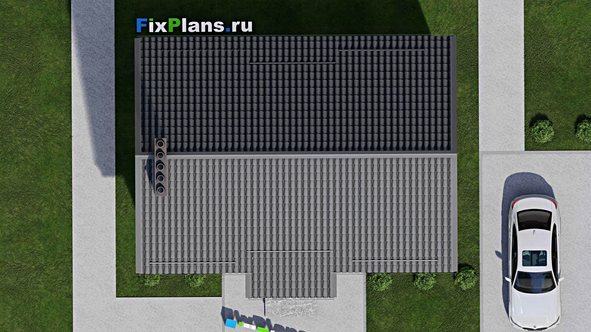 F-3473 - Проект дома с мансардой 7 на 10, площадью 100 м² с 2 спальнями